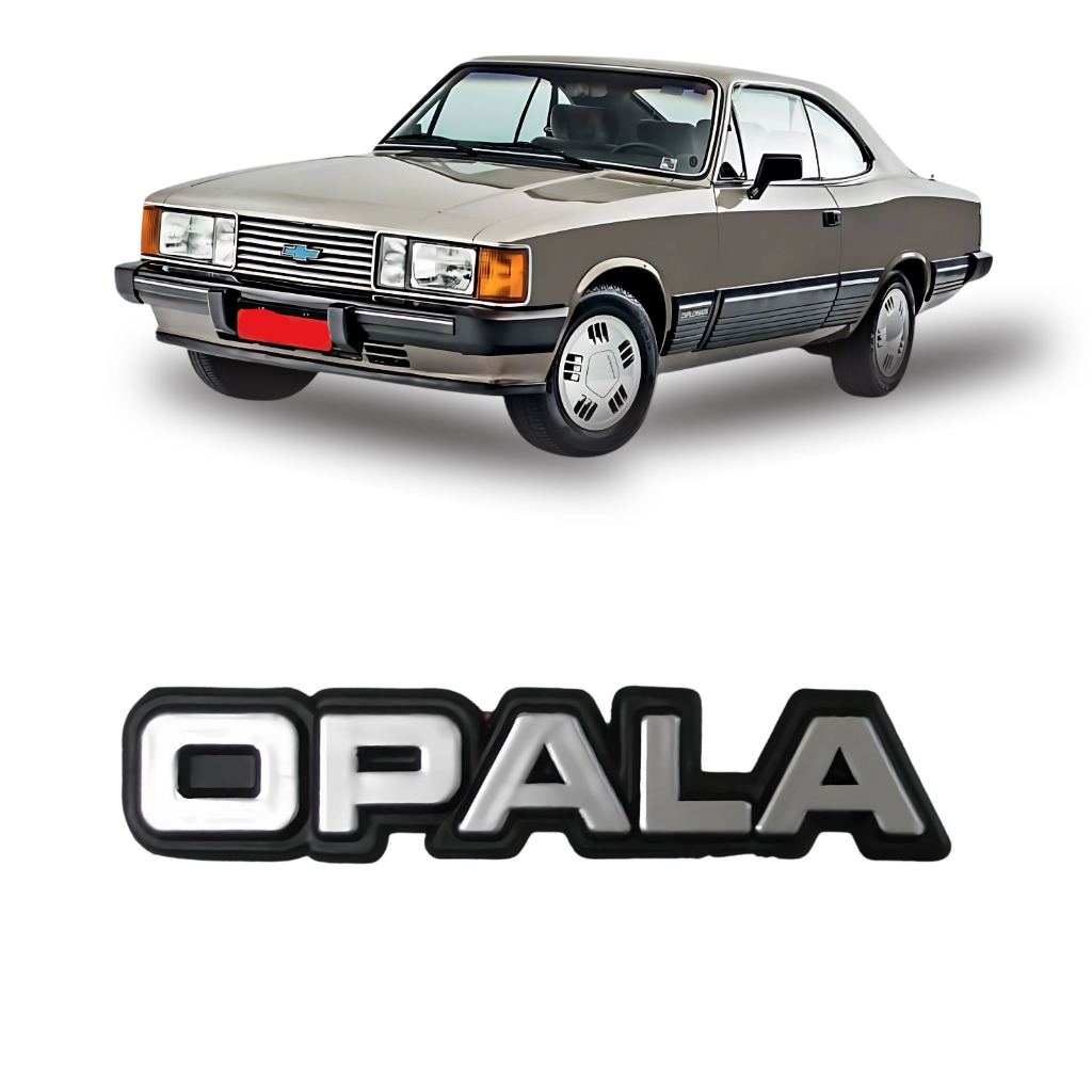 Emblema Adesivo Opala Chevrolet Cinza