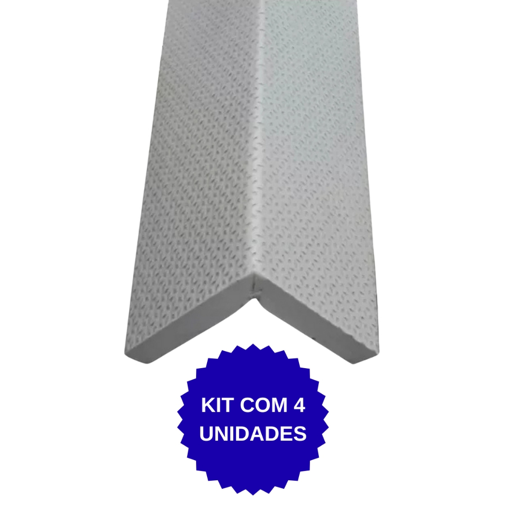 Protetor de Quina Cantoneira EVA Adesivado Proteção Segurança Criança Bebe Com 4 Peças