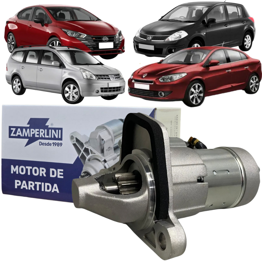 Motor de Partida Arranque Nissan Sentra Versa Tiida Kicks 16v 1.6 1.8 2.0 Renault Fluence 1.8 2.0 em Oferta na Shopee