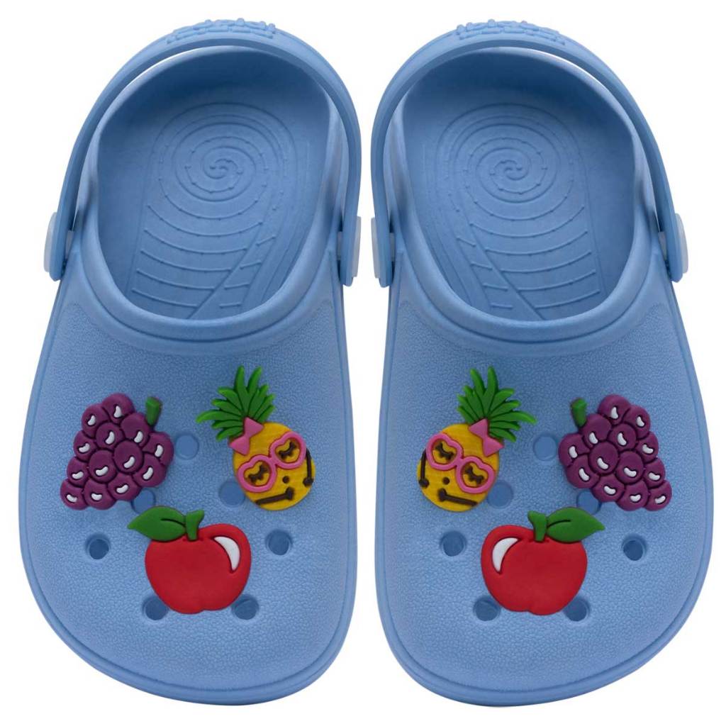 Sandalia Babuche Infantil Nº 19 ao 36 Menina Chinelo Moda Calce Fácil Frutinhas 12.19