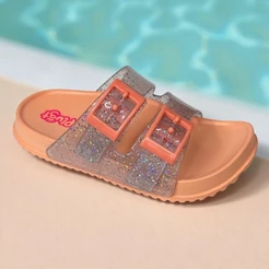 Sandália Chinelo Infantil Plugt Menina Birken Pessêgo Confortável Macio Moda Verão Antiderrapante