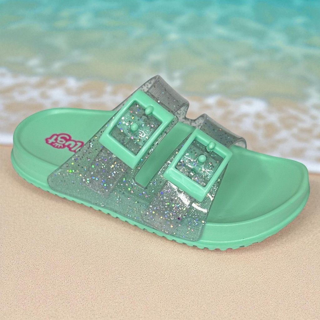 Sandália Chinelo Infantil Meninas Plugt Birken Fivelas Glitter Leve Confortável Moda Praia Piscina em Oferta na Shopee