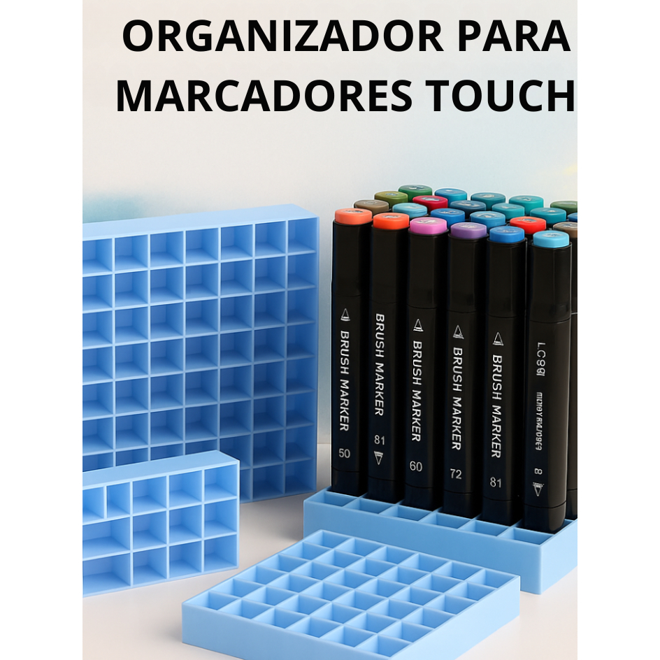 Base Organizador Para Canetas E Marcadores Artísticos 3D Touch Nicho Suporte 30 ate 168 Canetinhas