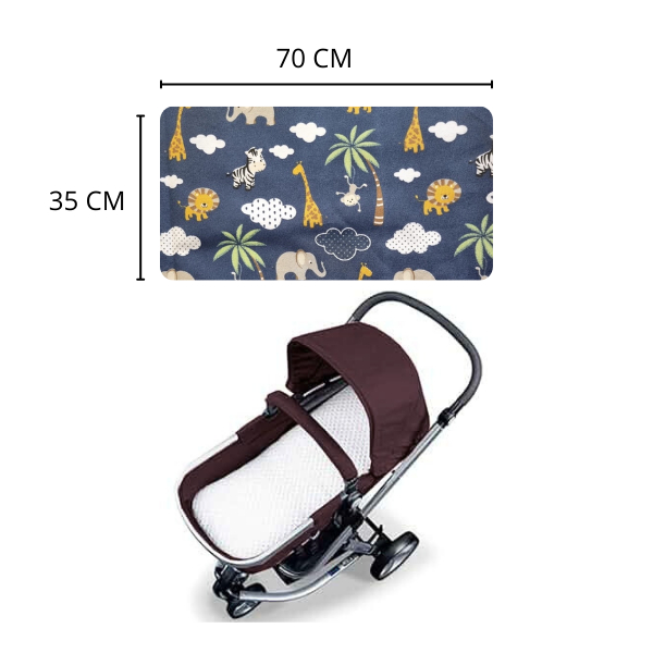 COLCHONETE PARA CARRINHO DE BEBÊ TAMANHO PADRÃO E PARA CARRINHO MOISÉS TECIDO 100% ALGODÃO E ESPUMA