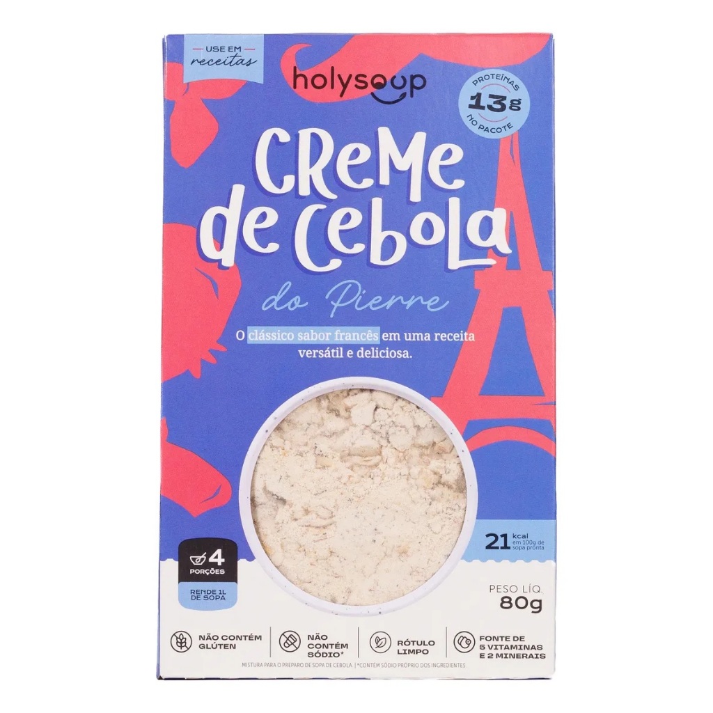 Creme De Cebola Do Pierre Sopa Proteica Fit Holy Soup Para Dietas Fit - 80g