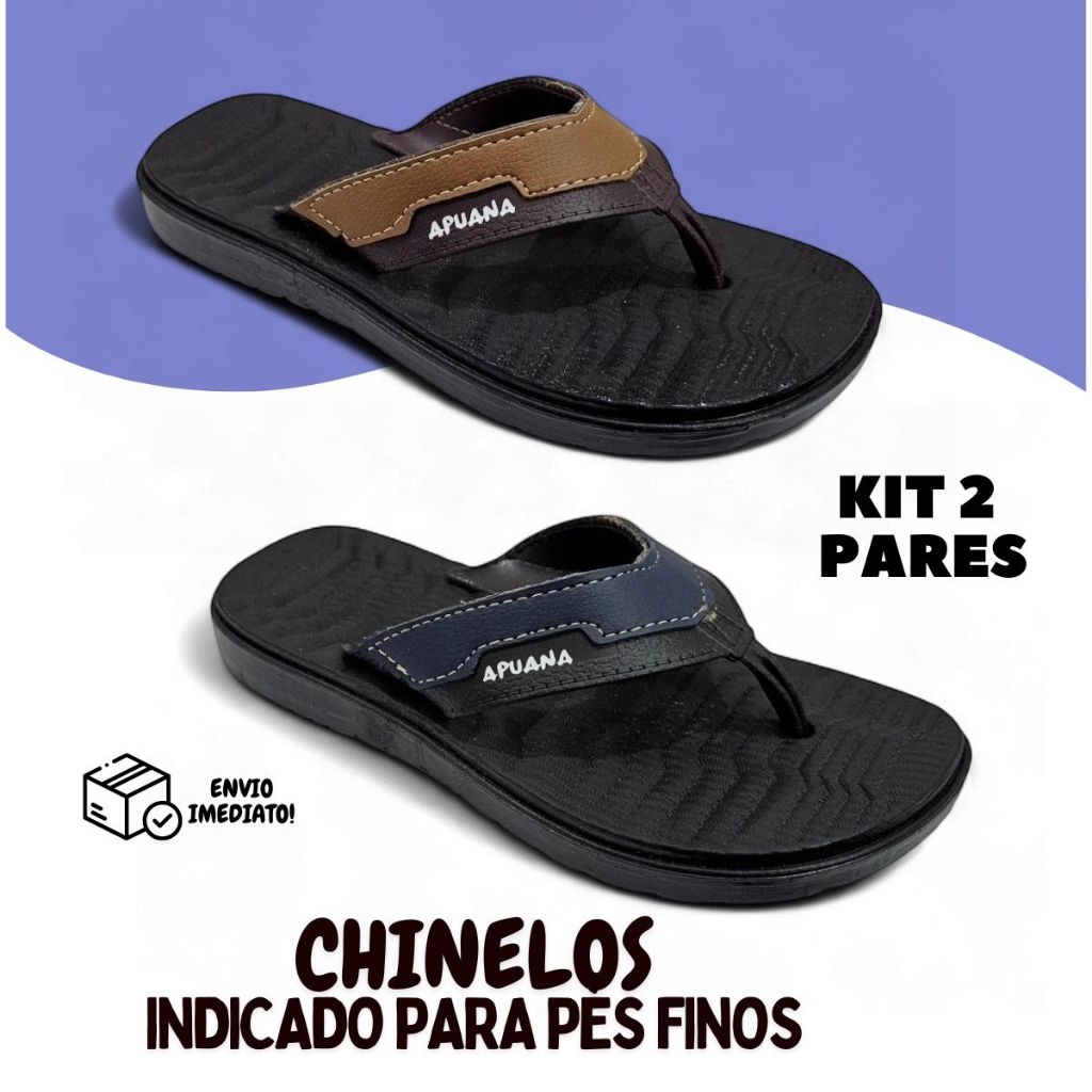 KIT 2 Pares Chinelo Infantil Menino Detalhe  Lançamento Promoções  Papete em Oferta na Shopee