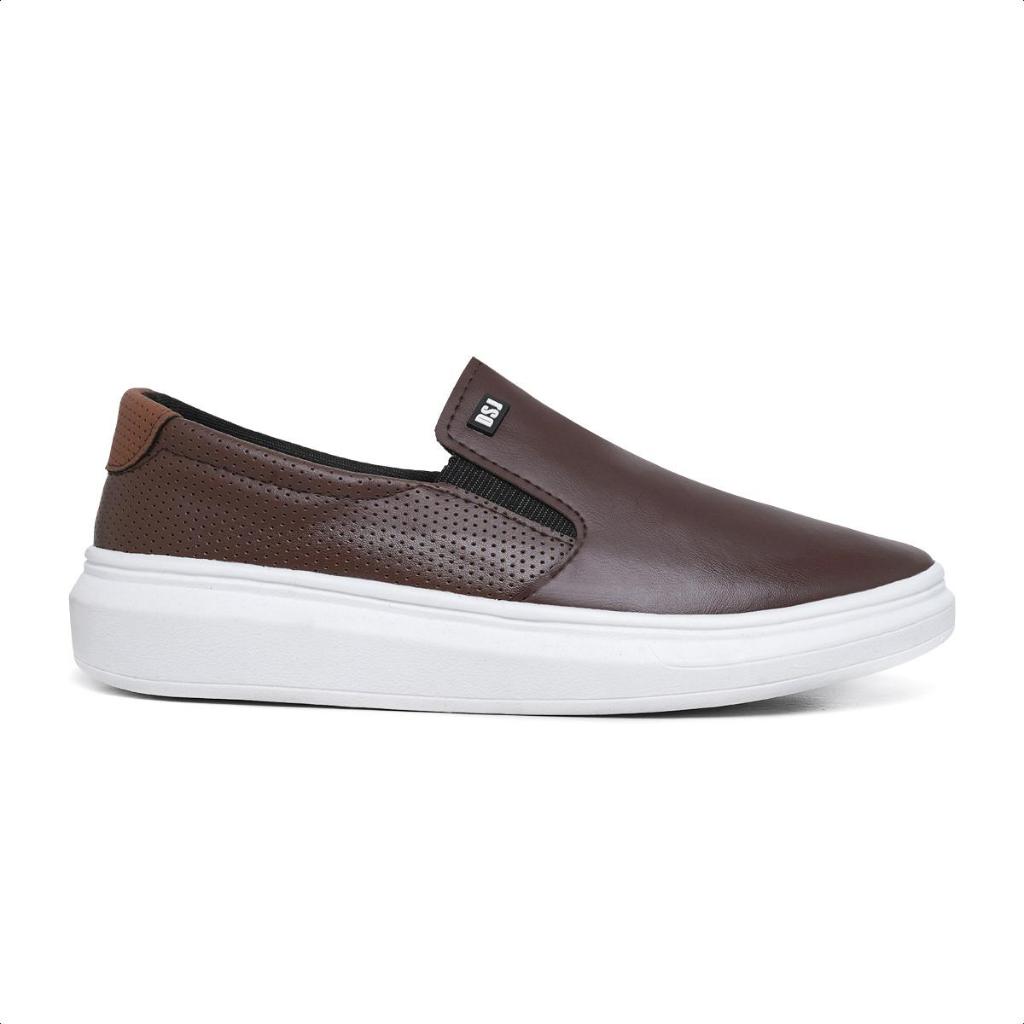 Sapato Masculino Iate Slip On Tênis Casual Sola Alta