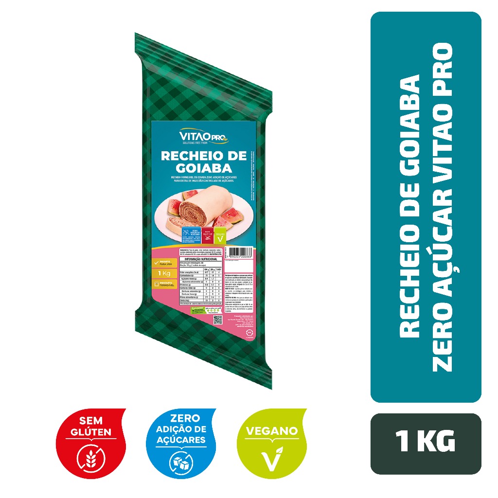 Recheio De Goiaba Zero Açúcar VitaoPRO 1 Kg em Oferta na Shopee