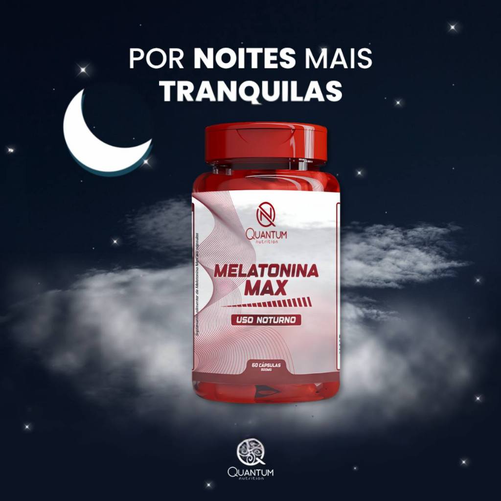 Kit 1-3 Melatonina Max Quantum 60 Cápsulas Magnesio L-Triptofano L-Teanina Vitamina B3 B6 B12