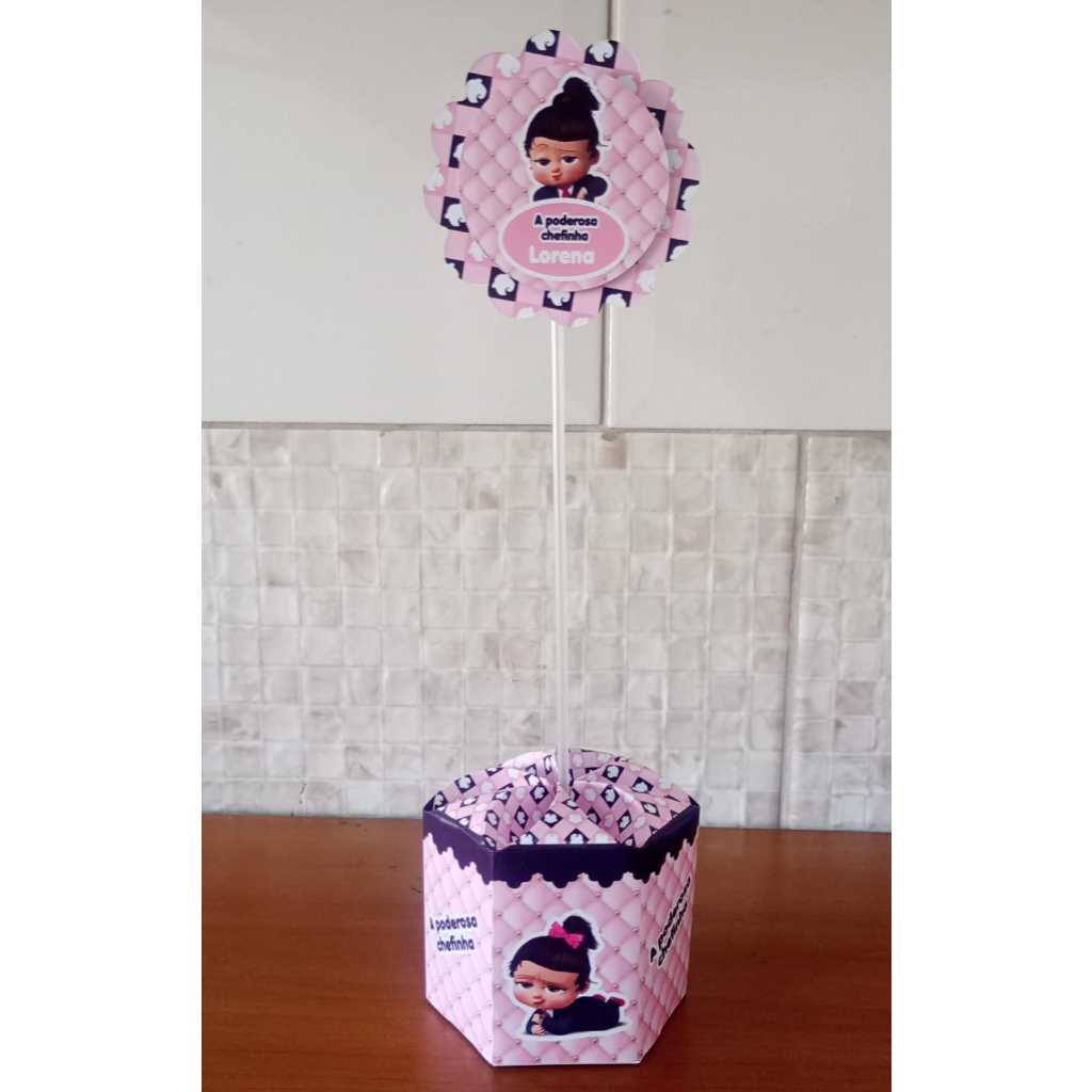 Centro de mesa A Poderosa Chefinha PEGUE E MONTE Lembrancinha CACHEPÔ Festa de aniversário Decoração
