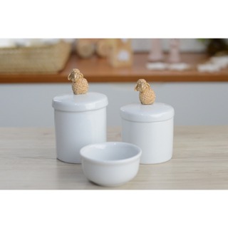 Kit Higiene Porcelana Bebê Moderno Quarto Banho K015 Ovelha em Oferta na Shopee