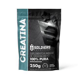 Creatina Monohidratada 250g 100% Pura Importada Soldiers Nutrition Suplemento Performance Muscular Força em Oferta na Shopee