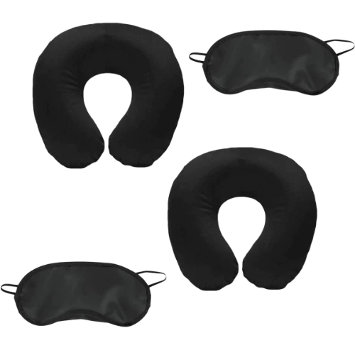 2 Almofada de Pescoço para Viagem Descanso de Cabeça Cervical+2mascara dormir adulto