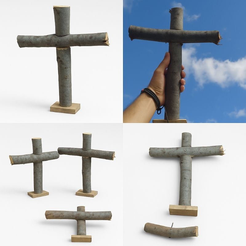 Cruz de Madeira de Jurema Preta Sagrada – Proteção Espiritual, Umbanda, Magia, Altar