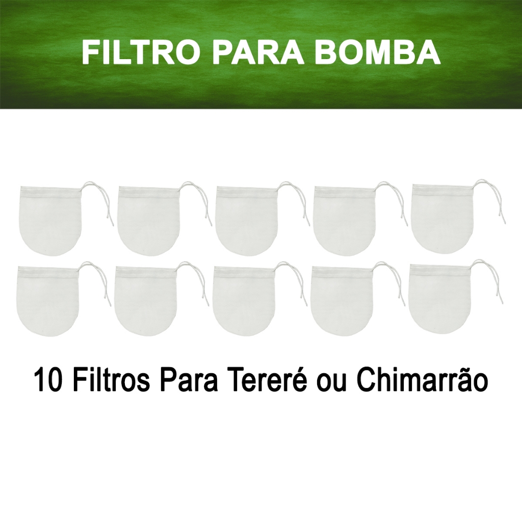 Kit 10 Filtro Para Bomba de Chimarrão e Tereré Premium Camisinha para Bomba de Chimarrão em Oferta na Shopee