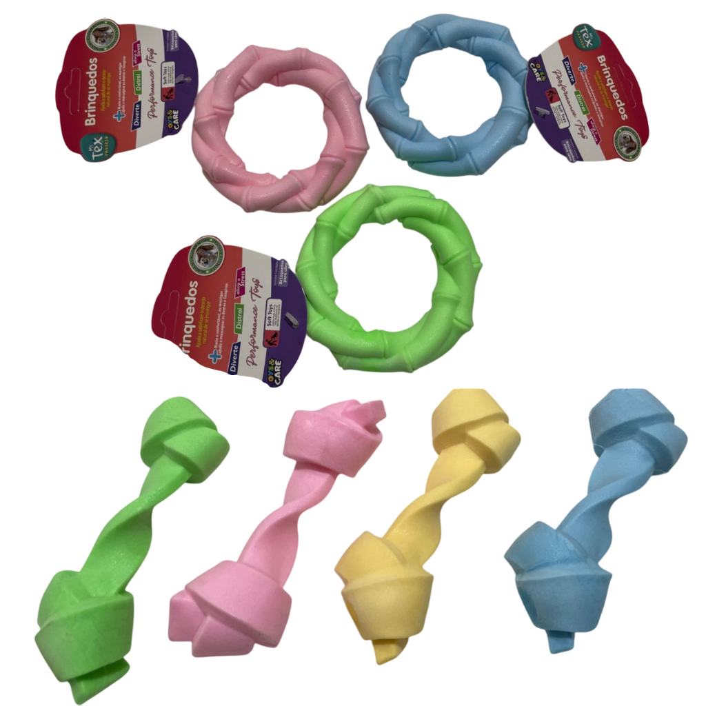 Mordedores Pet Argola e Osso Resistente