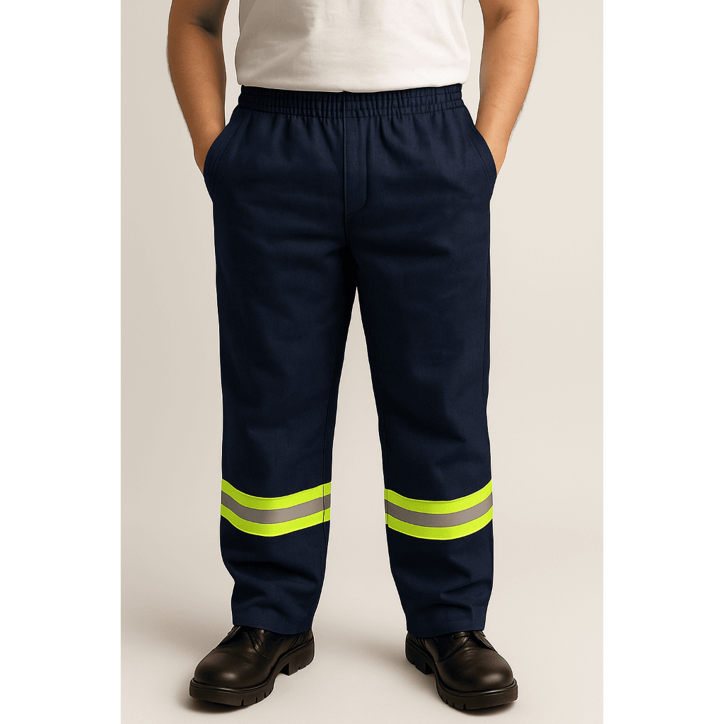 Calça De Uniforme Brim - Com Faixa Refletiva