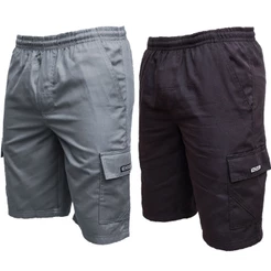Kit 2 Bermudas Brim Masculina Extra Plus Size Tamanho Grande Elástico Cordão Cargo Resistente