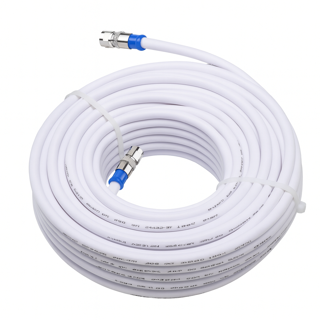 Cabo Coaxial Blindado RG6 para Antena de TV – Digital, Parabólica e TV a Cabo
