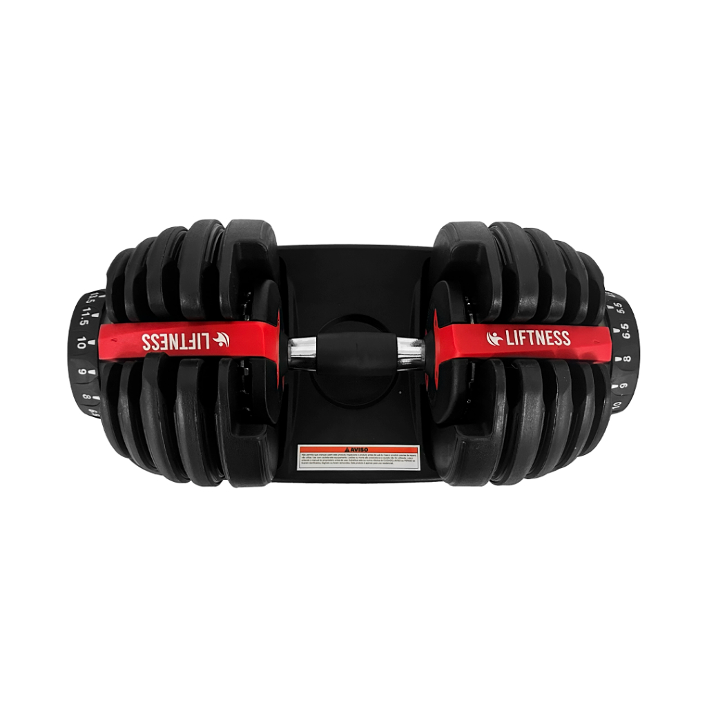 Halter Regulavel Vermelho 24kg - Dumbell Anilhas Liftness em Oferta na Shopee