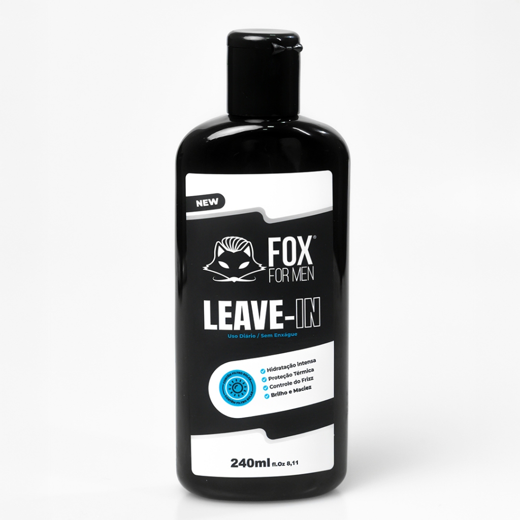 Leave In Cabelo Masculino Fox For Men 240ml - Controle do Frizz Brilho e Maciez em Oferta na Shopee