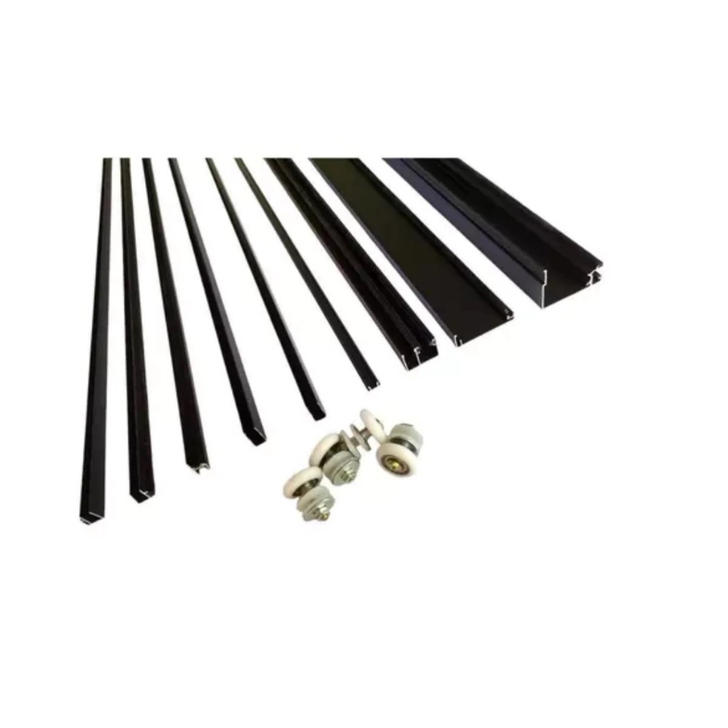 Kit Perfil Alumínio Engenharia Janela 2 folhas 1,20 Largura x 1,20 Altura Sem Vidro em Oferta na Shopee