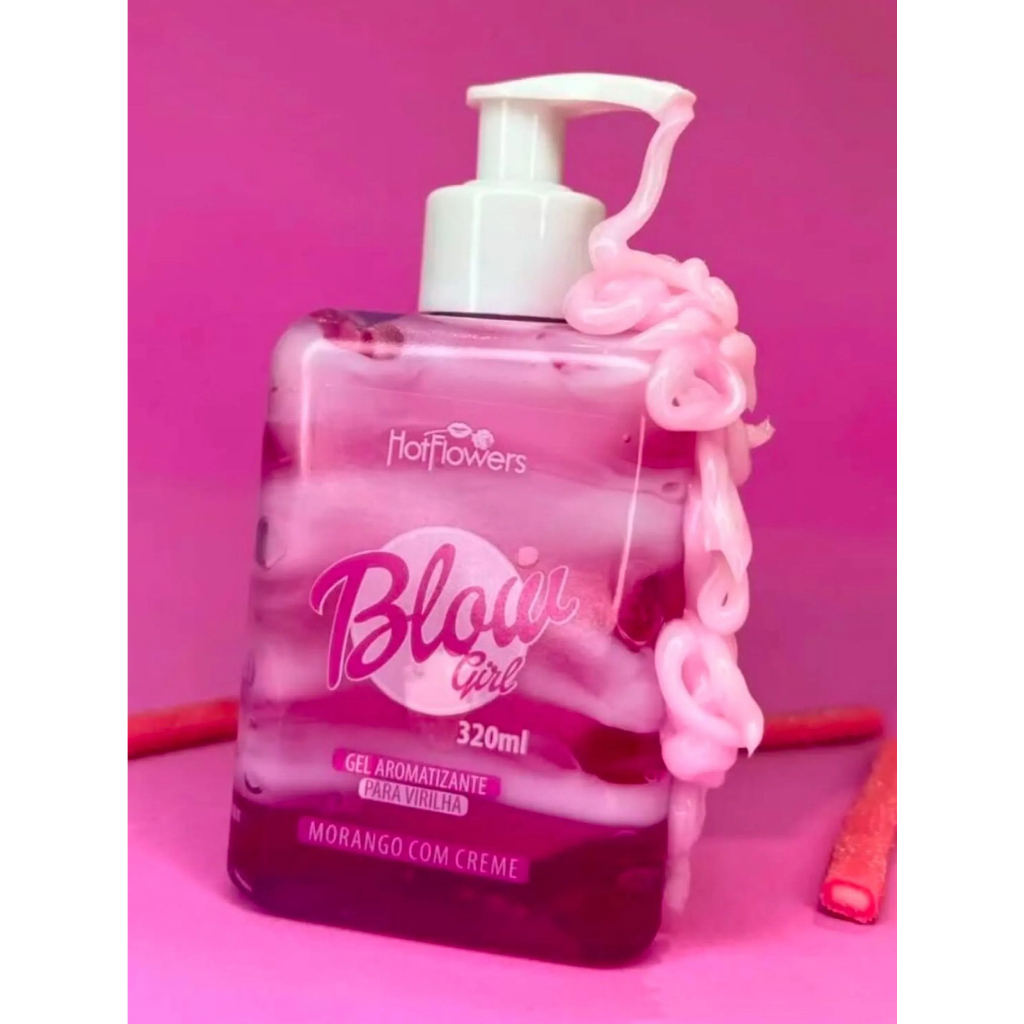 Blow Girl - Gel Hidratante Morango com Creme 320ml Hot Flowers em Oferta na Shopee