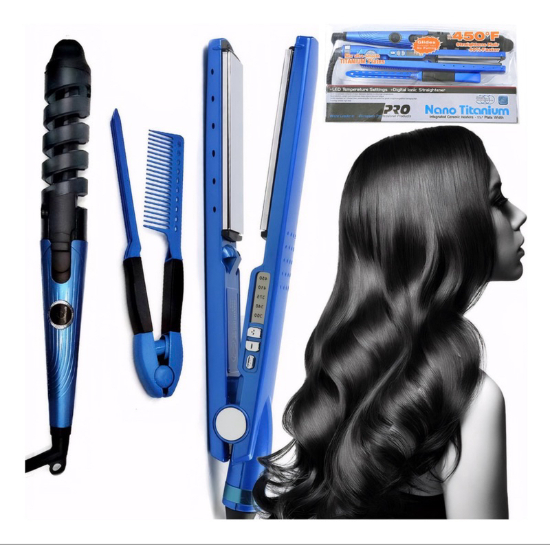 kit Chapinha Profissional Prancha Titânio 110V/220V OFERTA ROSA E ZAUL