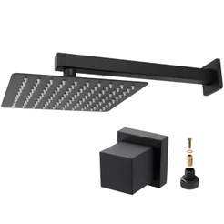 Chuveiro Ducha Quadrada Preto Fosco + Acabamento Registro Docol Luxo e Durabilidade