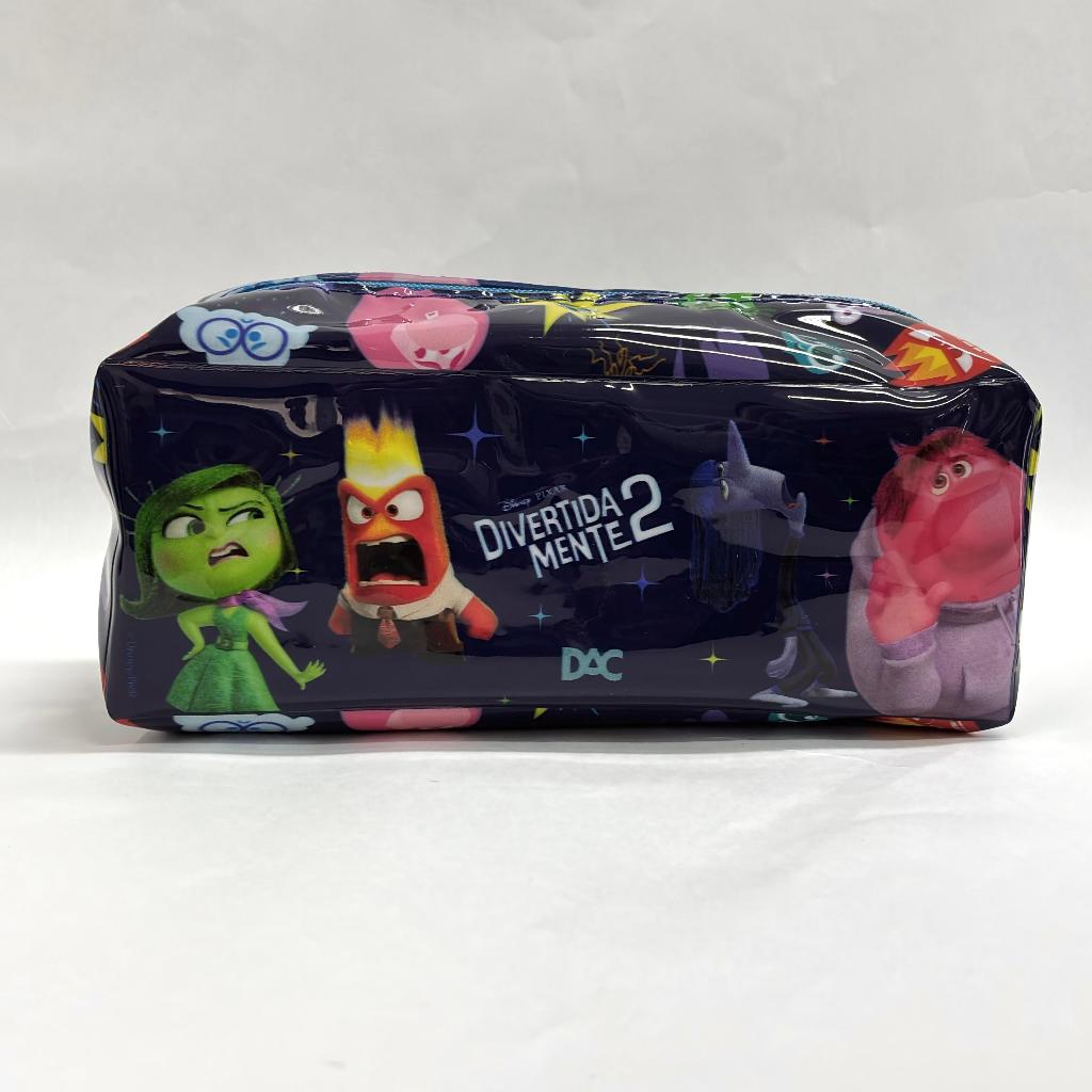 Estojo PVC Cristal Divertidamente GG Dac - Da tela do cinema para Escola, reforçado e impermeável.