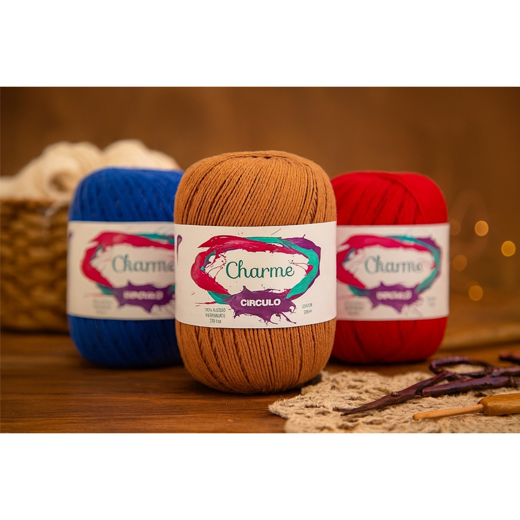 Fio Charme Círculo 396m 100% Algodão para Crochê e Tricô – Fio ideal para roupas em Oferta na Shopee