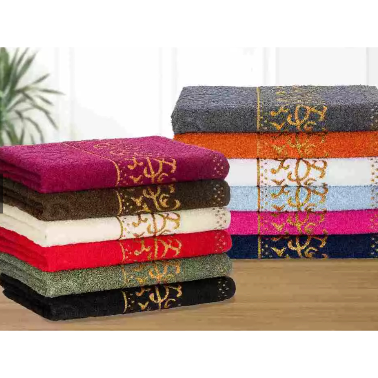 Kit com 4 Toalhas 2 Banho e 2 Rosto Cores iguais 100% algodao em Oferta na Shopee