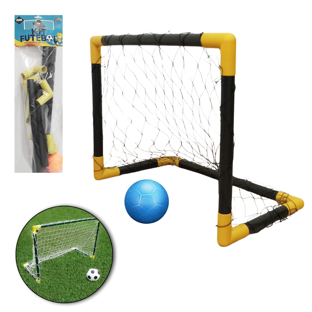 Golzinho Mini Trave Futebol Infantil Gol Brinquedo para Criança Bola e Bomba de Ar