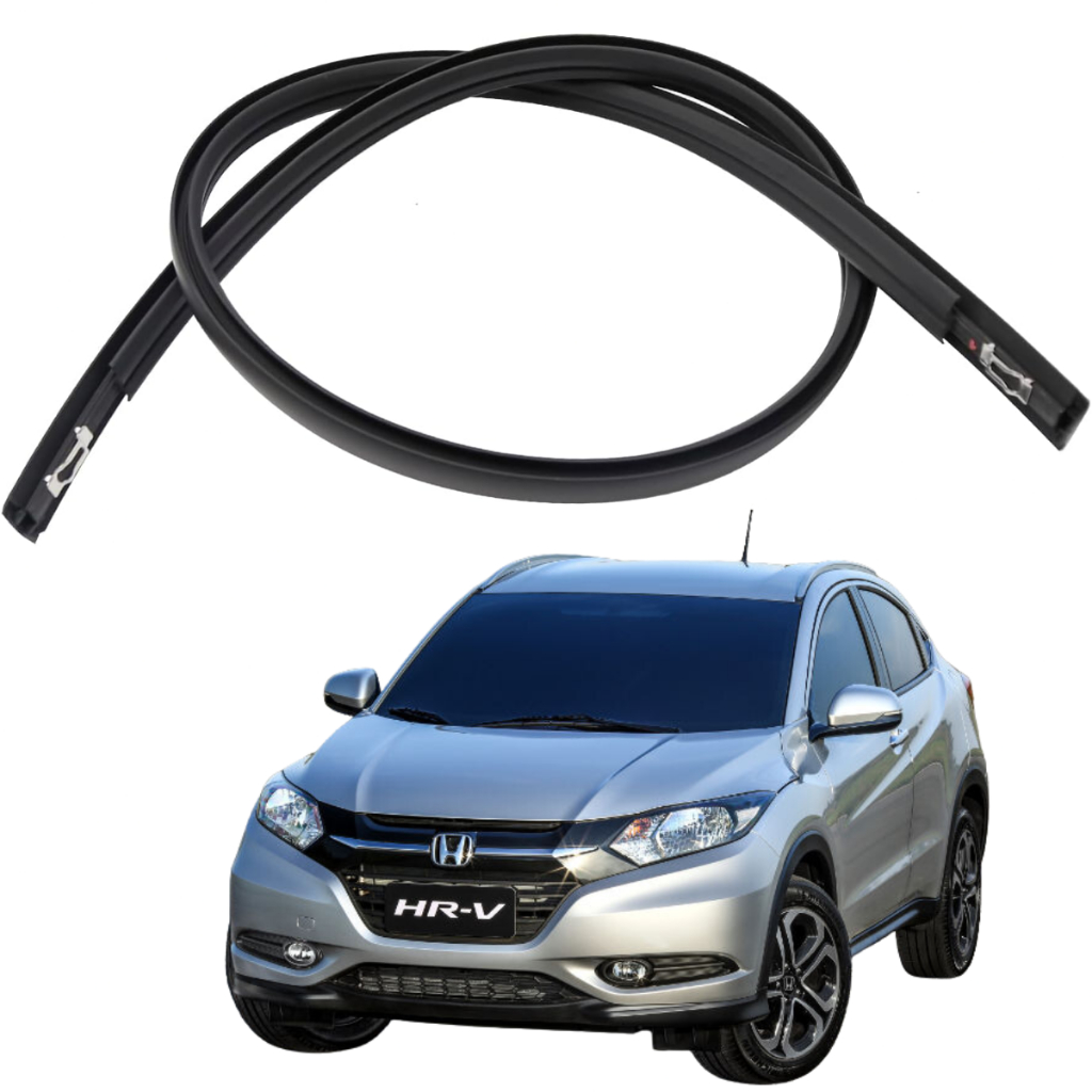 Par 2x Borracha Teto Honda Hrv 2016 2017 2018 Vedação Proteção Guarnição Acabamento Friso Lateral