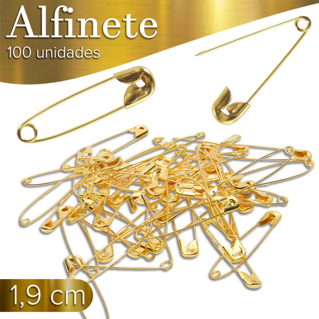Alfinete De Segurança Ouro - 000 - Pacote Com 100 Unidades - Nybc em Oferta na Shopee