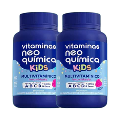 Kit 2x Vitaminas Morango Com 60 Comp - Neo Química