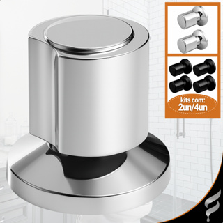 Kit De Acabamento Para Registro Chuveiro 1/2" ou 3/4" Pressão Gaveta Padrão Deca Cromado Preto Abs em Oferta na Shopee