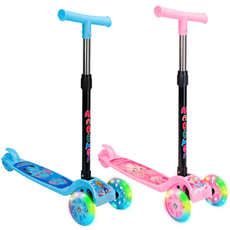 Patinete Infantil 3 Rodas De Led Luz Acende Dobrável Scooter Criança Menina Menino em Oferta na Shopee