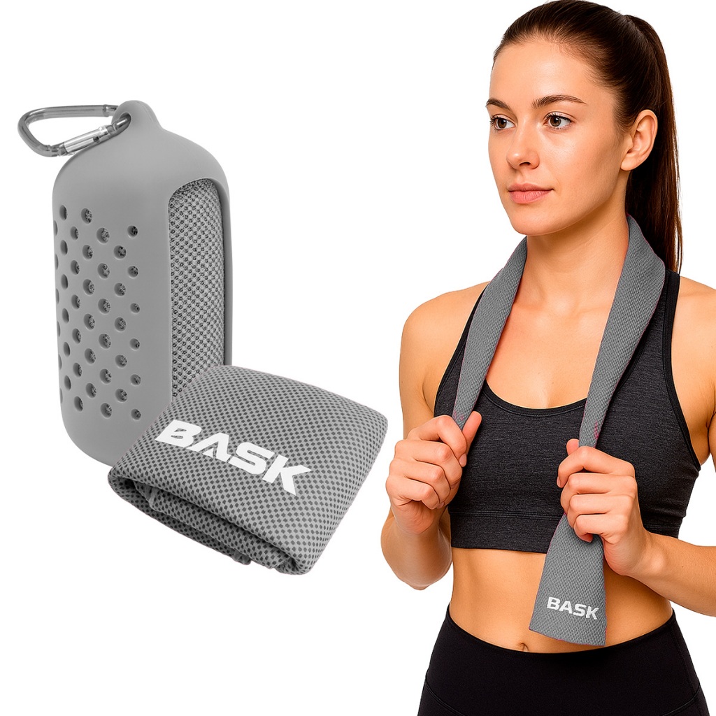 Toalha Refrescante Bask Esportiva 90x30cm Gelada Seca Rápido Academia Corrida Fitness Bolsa Transporte · foto 2