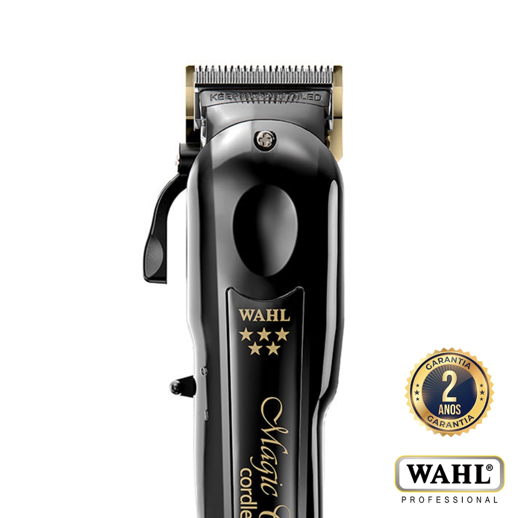 WAHL - Máquina de Corte Magic Clip Cordless Sem Fio Preto/Dourado Bivolt Maquina Linha Profissional