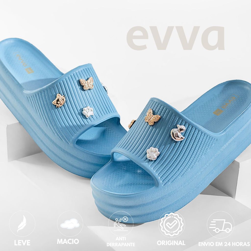Chinelo Slide Nuvem Conforto Original Com Pins Exclusivos chinelo feminino confortável para diaa dia