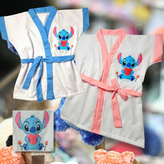 Roupao Stitch Poliester Faixa Movel Para Melhor Ajuste No Corpo Da Criança Tecido De Facil Absorção Agua em Oferta na Shopee