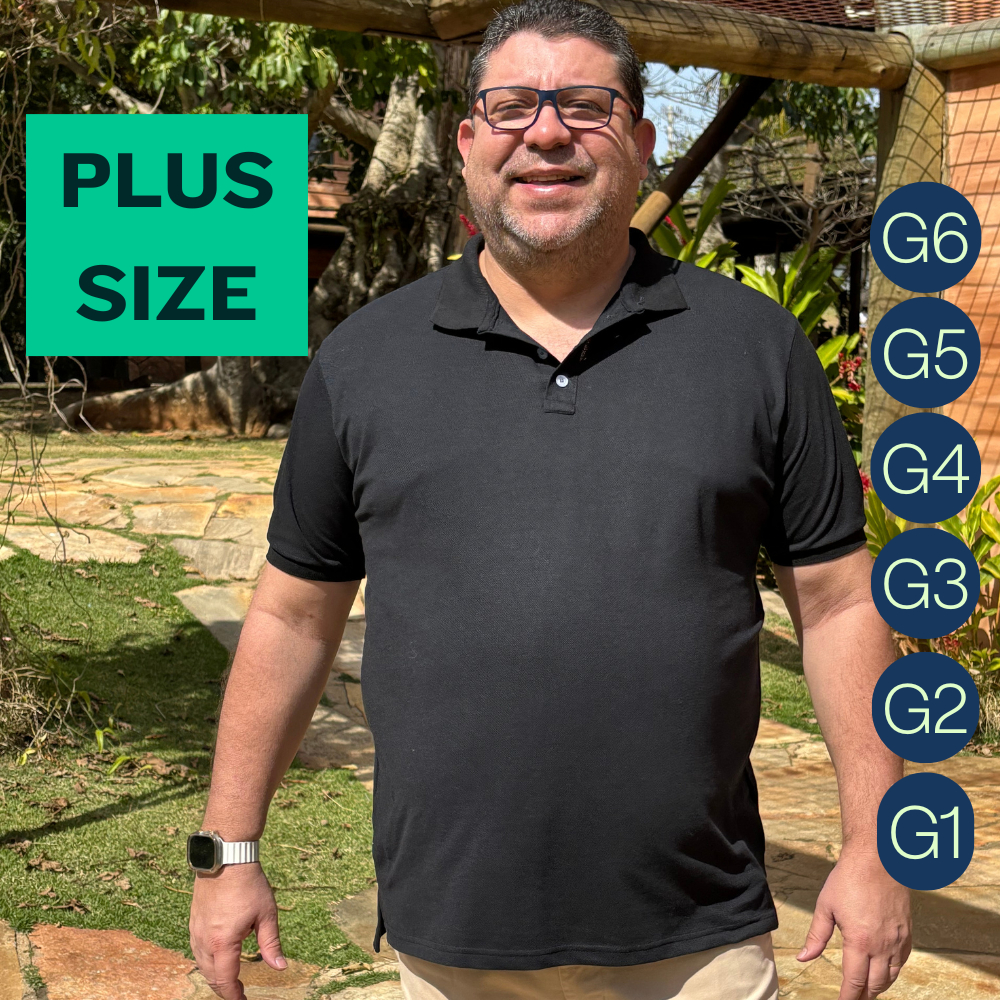 Camisa Polo Plus Size PROMOÇÃO G6 G5 G4 G3 G2 G1 Masculina Camiseta Grande Oversized Piquet Lisa