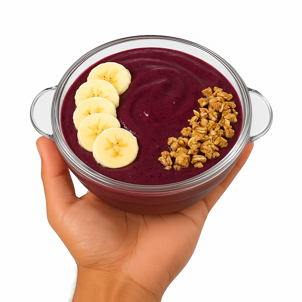 Tigela Vidro 600ml Multiuso Salada Pipoca Açaí Sobremesa Bowl Saladeira