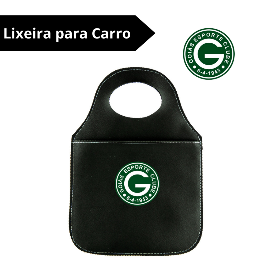Lixeira Automotiva Porta Lixo Goiás Personalizado Couro Reforçado