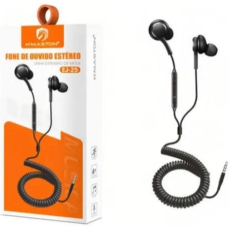 Fone de Ouvido com Fio Estéreo Top de Linha Som HD Grave Potente Cancelamento de Ruído P2 Compatível Celular e PC