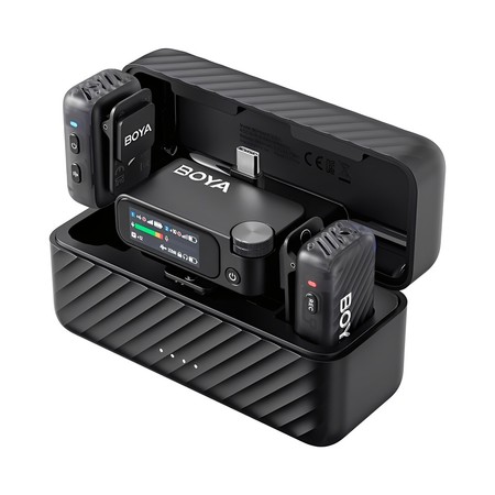 Microfone de Lapela Boya Boyamic 2-02 Usb C/3.5mm Preto