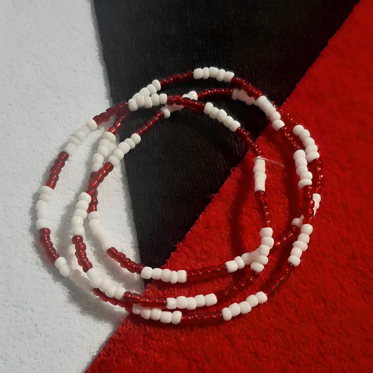 Guia de Malandro Fio de contas Malangragem Zé pilintra Navalha Miçangas Vermelha Branco Pronteção