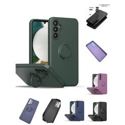 Capa De Celular Compatível S23,S23 ULTRA,S23 FE,S24.S25 ULTRA Lisa Suporte De Anel Metálico Emborrachada Aveludada