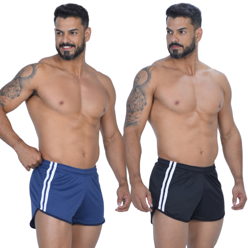 Kit 2 Short Masculino Dry Fitness Curto Shortinho para Treino Academia